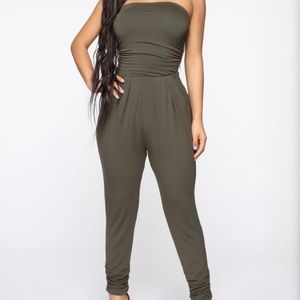 Tube top jumpsuit